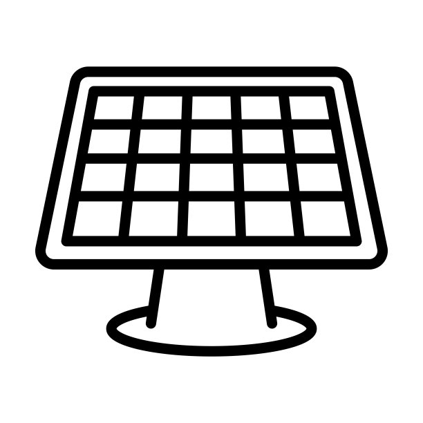 从生态收集太阳能图标。薄线性太阳能，太阳能，电力轮廓图标孤立在白色背景。线矢量太阳能标志，网络和移动标志。图片下载