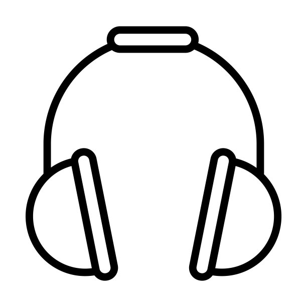 耳机图标从电影院收集。薄线性耳机，媒体，音乐轮廓图标孤立在白色背景。线向量耳机符号，网络和移动的符号。图片下载