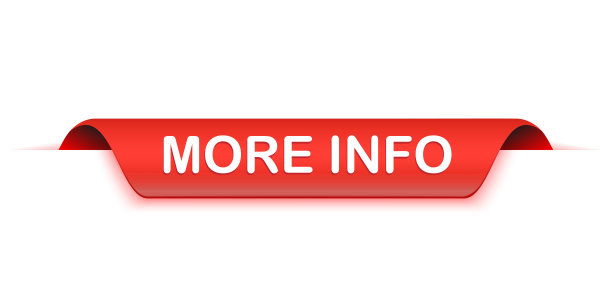 更多信息红色横幅模板。带标签的信号。向量贴纸图片下载