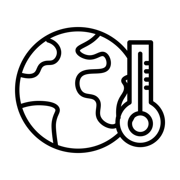 生态系列中的温室效应图标。白色背景上隔离的细线条温室效应、污染、温室轮廓图标。用于网络和的线条矢量温室效应标志、符号。图片下载