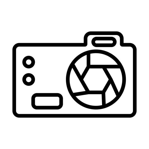 数码单反相机图标从电影院收集。单反相机，相机，技术轮廓图标孤立在白色背景。线矢量数码单反相机标志，网络和移动符号。图片下载