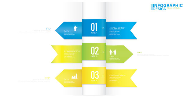 业务数据可视化。信息图形元素股票说明信息图形，数字3，部分，步骤，图标，成功，箭头图片下载