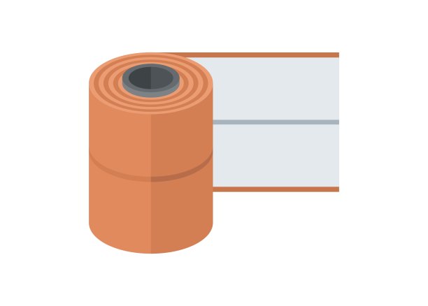 卷弹性胶粘绷带。简单的平面插图。图片下载