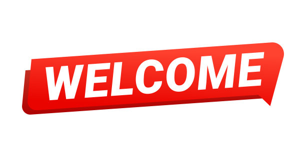 欢迎-标签丝带横幅矢量设计图片下载