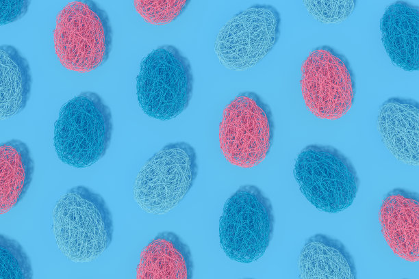电线形状的复活节彩蛋图片下载