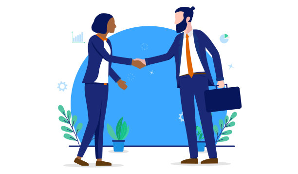 商业交易的握手图片下载