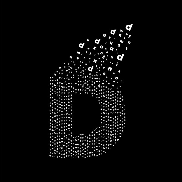 字母D动画像素字母标志。学习字母的教育。图片下载
