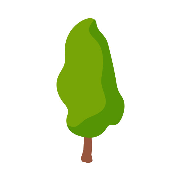 各种各样的树木和灌木。景观。园区的要素。矢量插图孤立在白色背景上图片下载