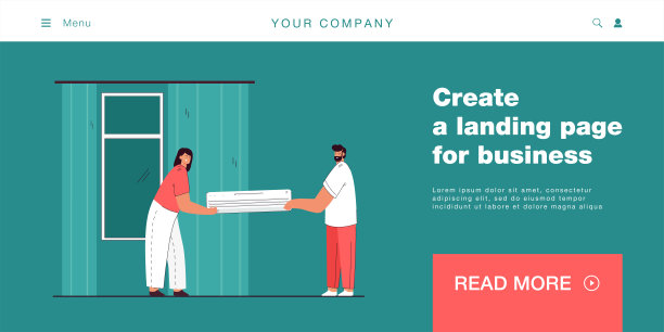 已婚夫妇在室内安装空调系统图片下载