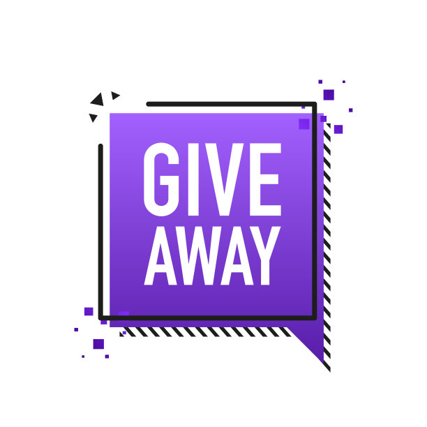 赠品标志模板为社会媒体的帖子或网站横幅。图片下载