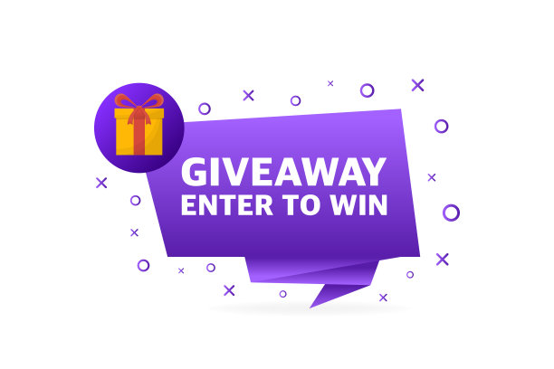 赠品标志模板为社会媒体的帖子或网站横幅。矢量图图片下载