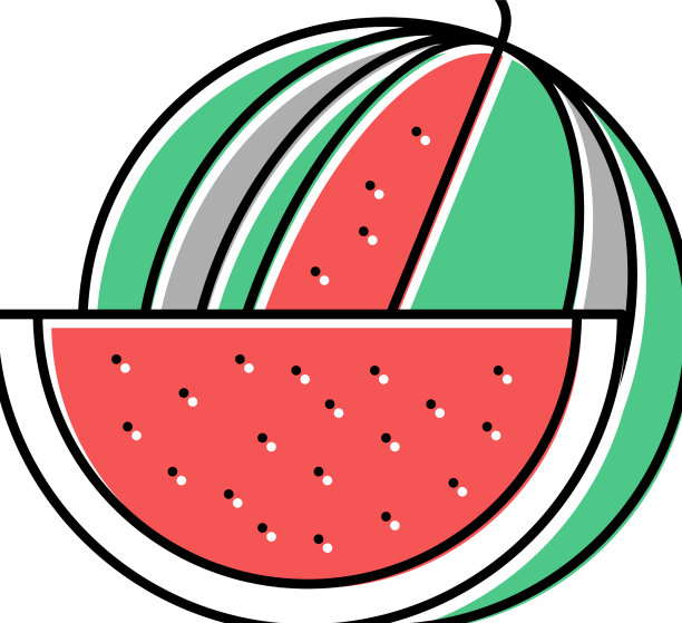 西瓜夏天浆果颜色图标图片下载