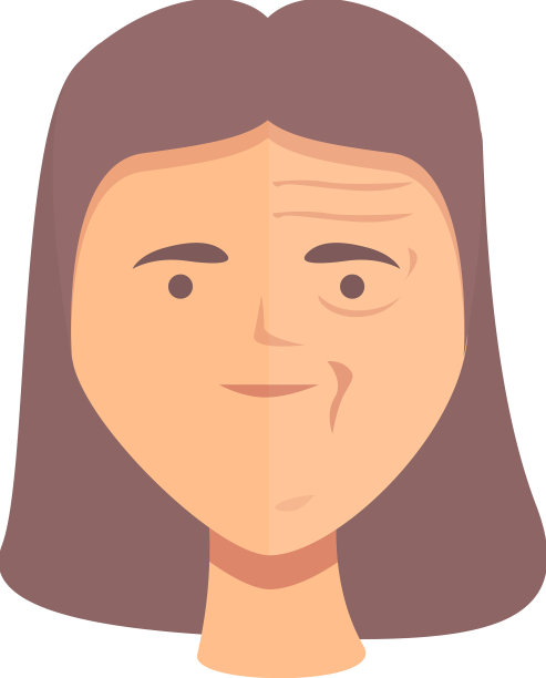 抗衰老美容效果图标卡通图片下载