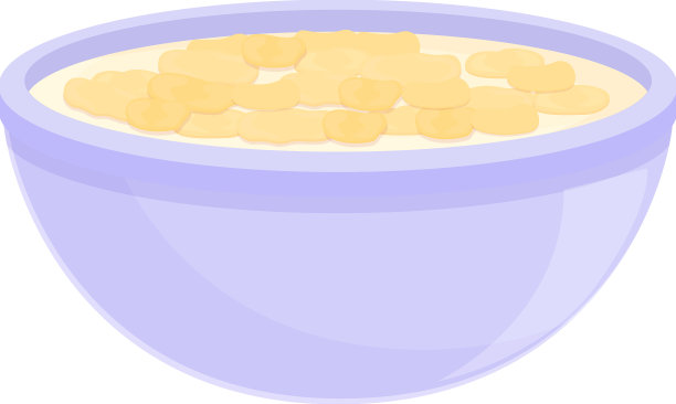 吃麦片图标卡通碗牛奶图片下载