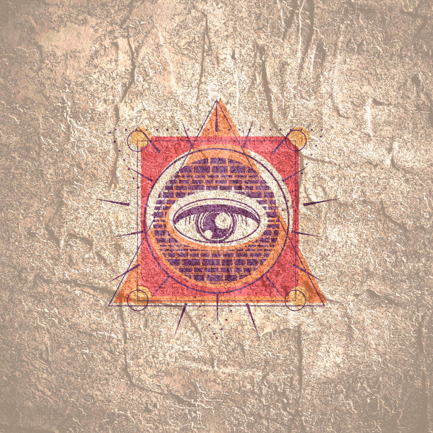 神秘复古哥特式几何细线条的象征图片下载