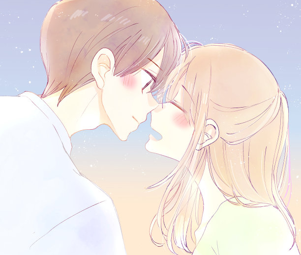 面对面的幸福夫妻图片下载