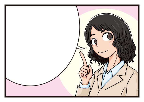 插图材料2为穿西装的妇女和气球对话图片下载