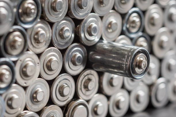 AA电池背景特写视图图片下载