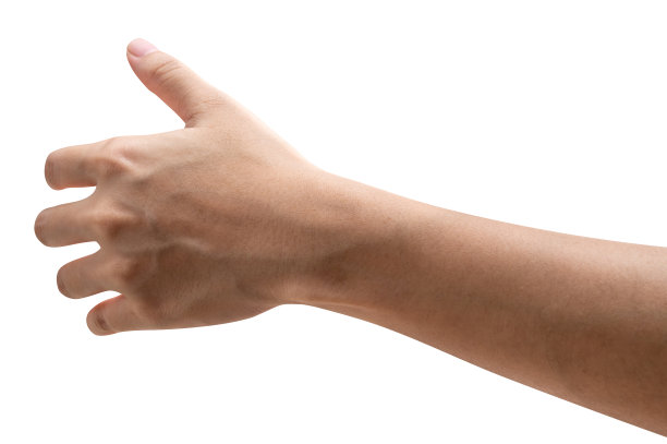 孤立的女人手拿着瓶子或罐子之类的东西。图片下载