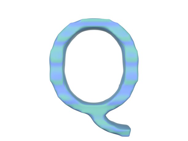 波浪主题字体字母Q图片下载