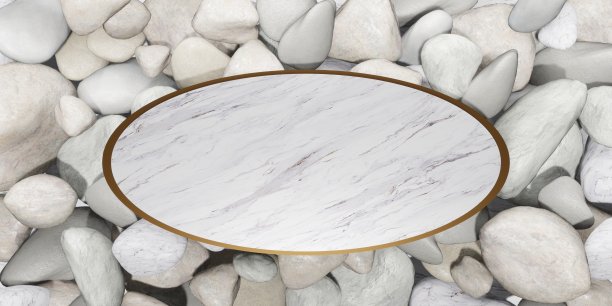 石材背景模板产品支架用于放置信息和产品3D插图的石材底座图片下载