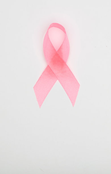 粉红色丝带-乳腺癌意识和对妇女的道德支持的国际象征。孤立的背景，复制空间图片下载