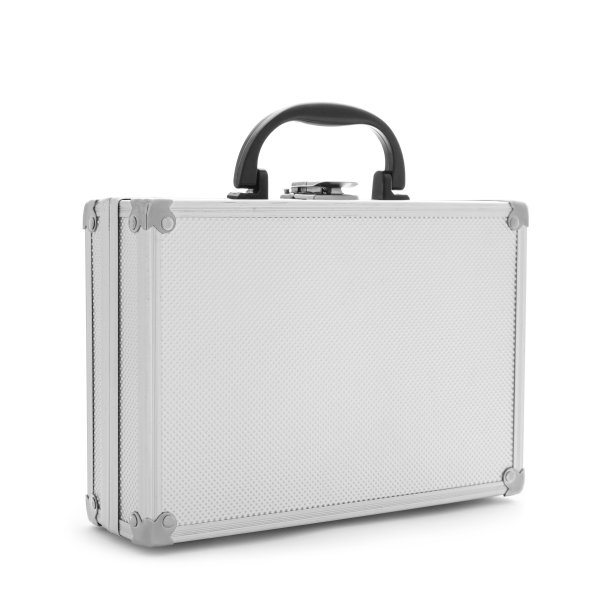 时尚铝硬壳孤立在白色图片下载