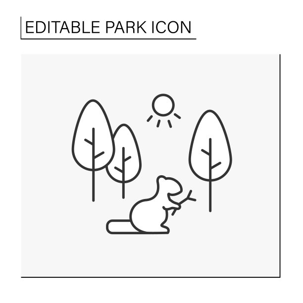 自然保护区线图标图片下载