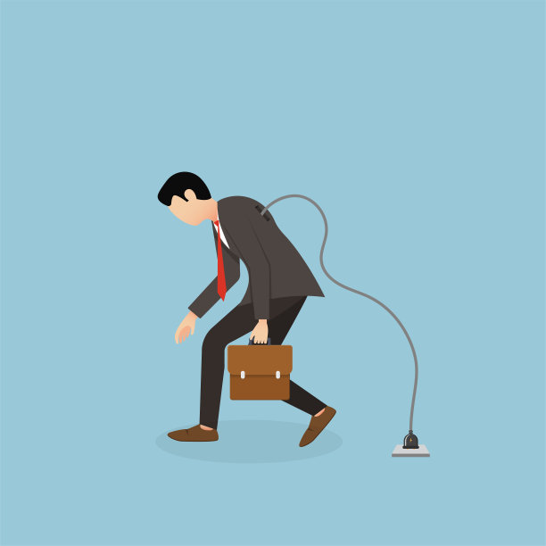 走的累了商人。给疲惫不堪的办公室员工充电，从超负荷工作或倦怠中恢复精神图片下载
