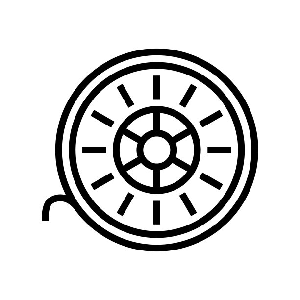 聚乳酸PLA热塑性塑料线图标矢量插图图片下载