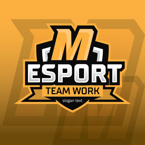 电子竞技标志字母M设计模板，首字母玩家标志插图，首字母团队工作标志图片下载