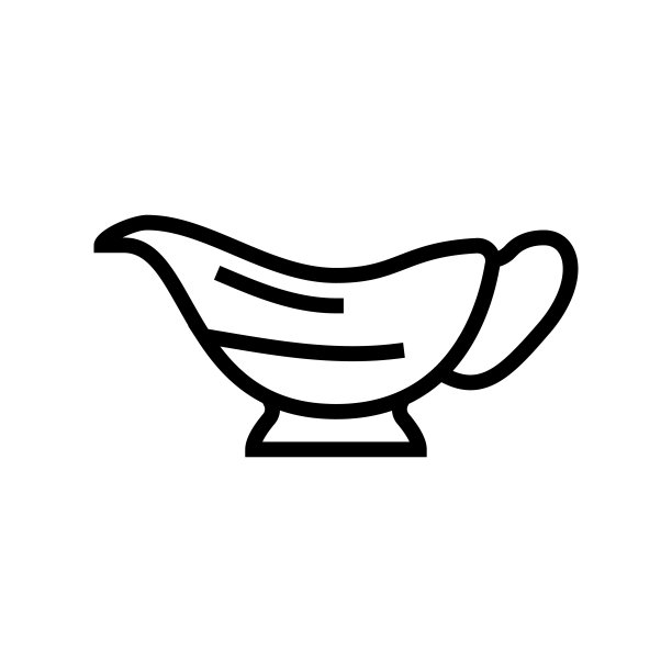 肉汁船线条图标矢量图图片下载