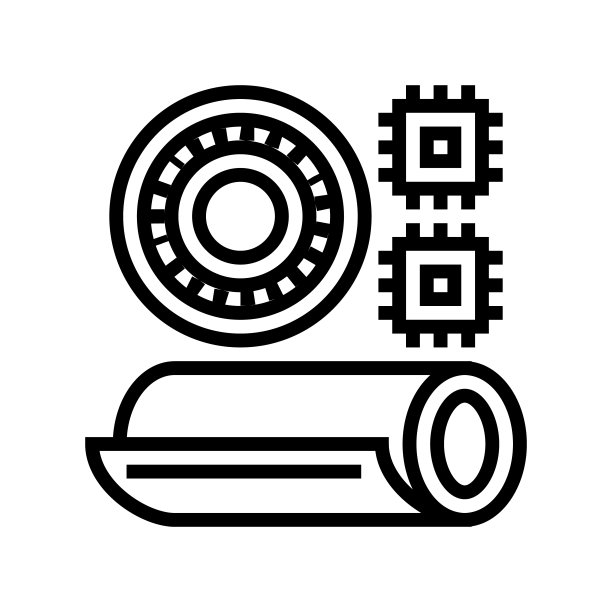 聚酰亚胺热固性线图标矢量插图图片下载