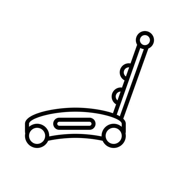 推动玩具线图标矢量插图图片下载