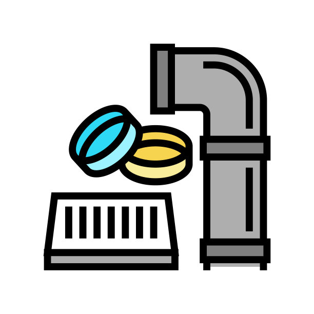 聚氯乙烯热塑性彩色图标矢量插图图片下载