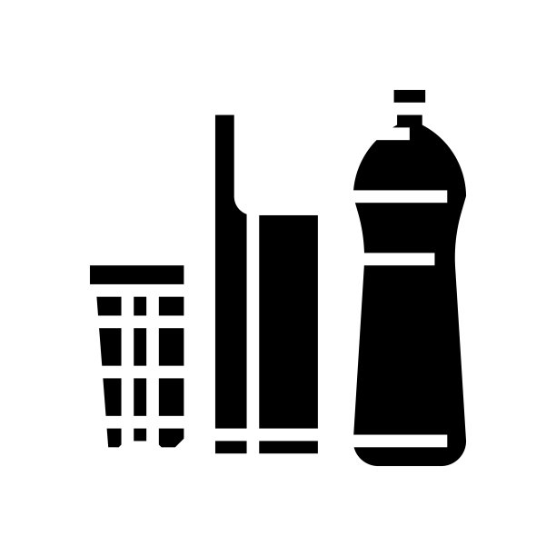 聚乙烯热塑性字形图标矢量插图图片下载