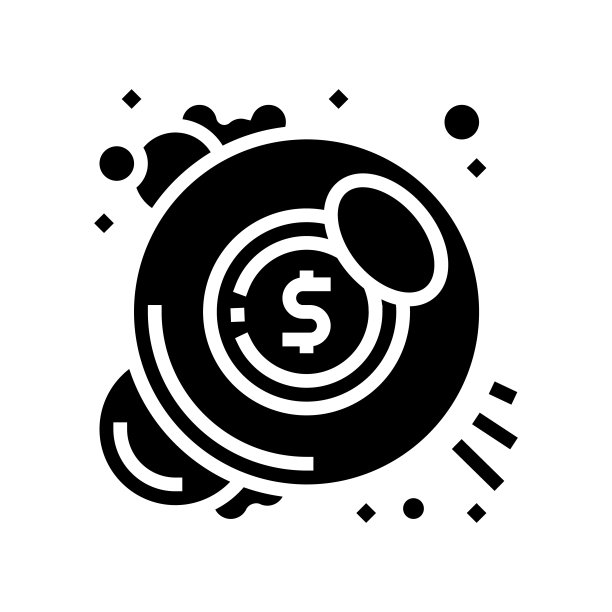 金融气泡字形图标矢量素材图片下载