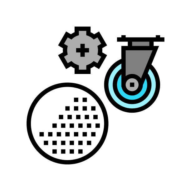 聚氨酯弹性体彩色图标矢量插图图片下载
