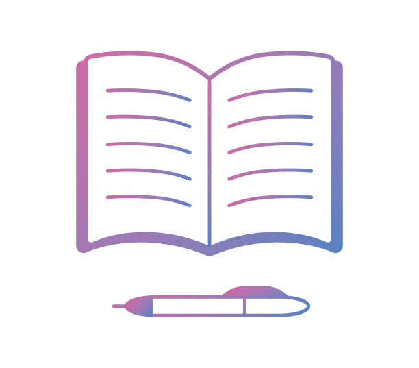 用钢笔图标打开书或日记图片下载