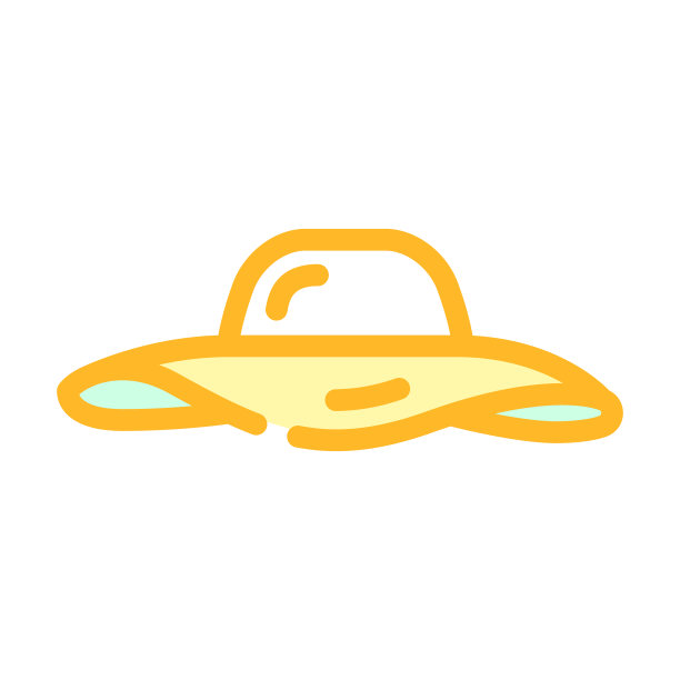 帽子配件颜色图标矢量插图图片下载