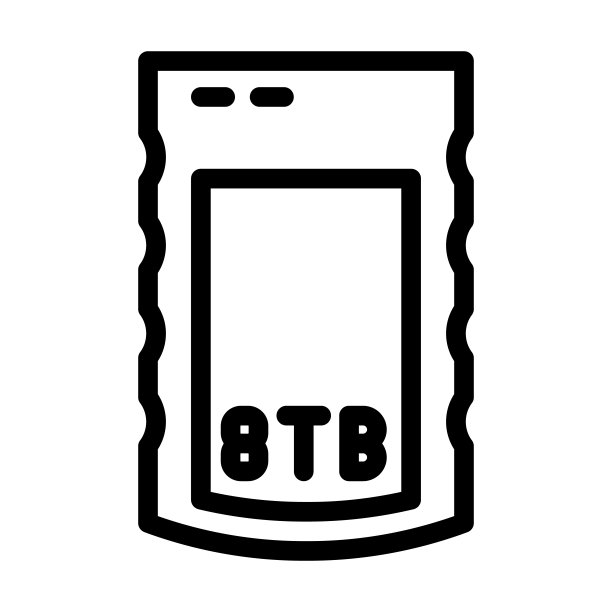 可移动硬盘线性图标矢量图图片下载