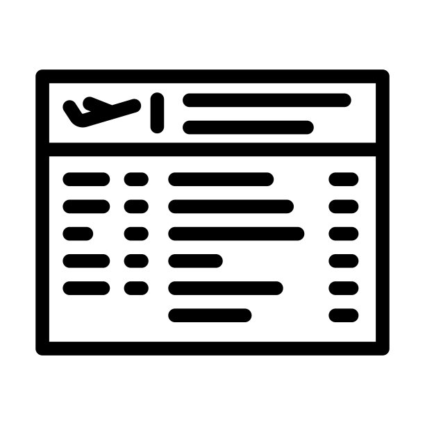 信息机场线路图标矢量插图图片下载