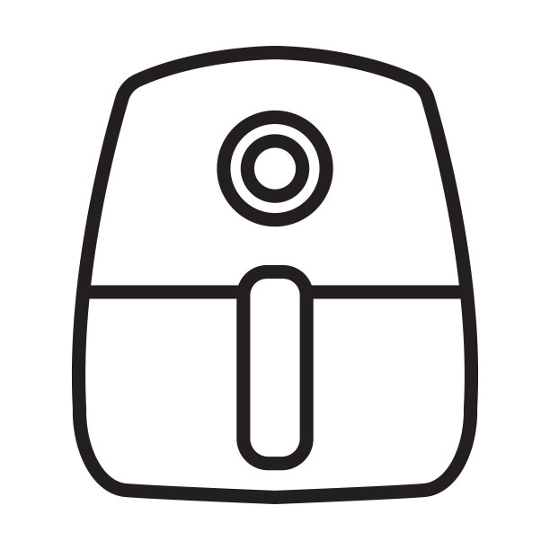 烹饪空气煎锅用具图标矢量平面设计，标志，网站，社交媒体，移动应用程序，UI插图图片下载