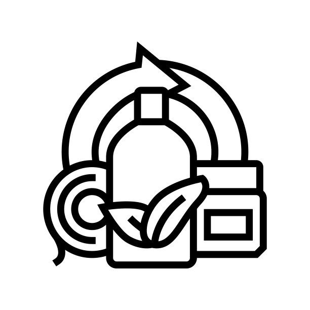 生态塑料线图标矢量插图图片下载
