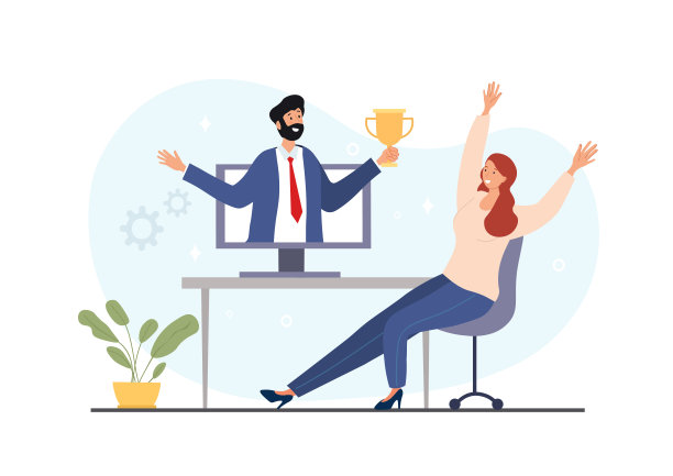 工作上的快乐女人图片下载