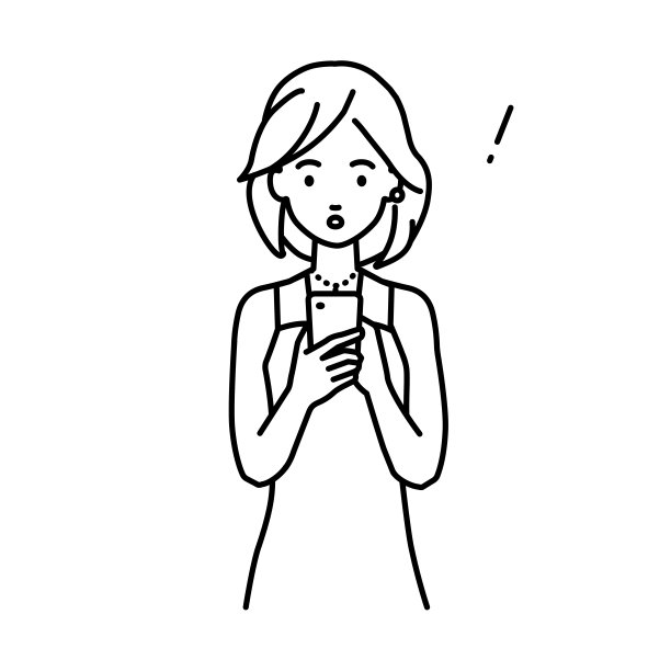 一个穿裙子的女人发现并注意到有东西站在那里，看着里面，手里拿着智能手机图片下载