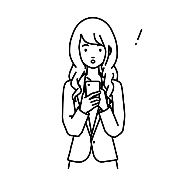 一个穿着西装的女人发现并注意到有东西站在那里，看着里面，手里拿着智能手机图片下载