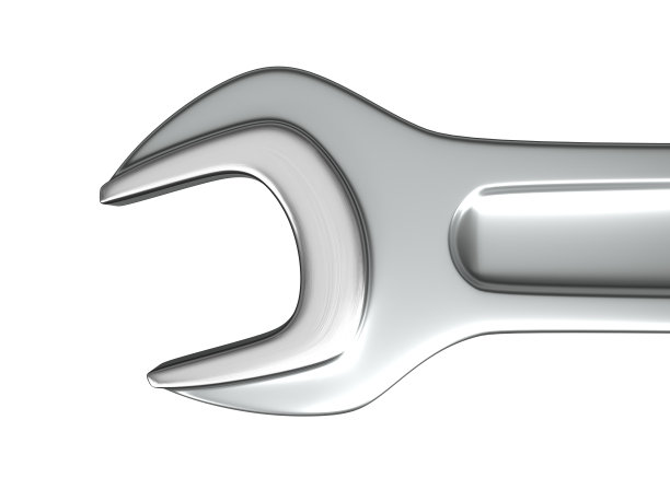 开口扳手孤立在白色背景上图片下载