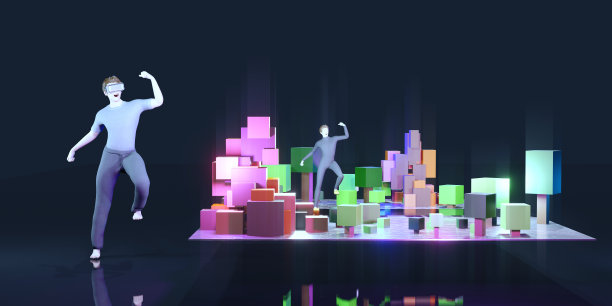 在线VR相机游戏在元世界化身和沙盒元世界活动3D插图图片下载