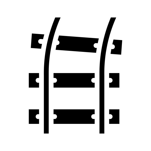 铁路字形图标矢量插图图片下载